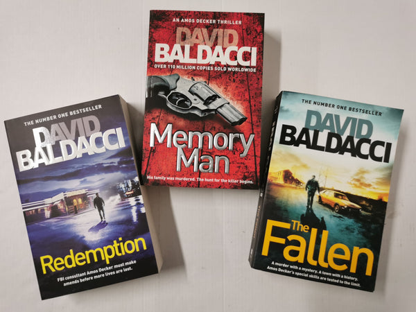 David Baldacci 3 Books Collection Set Inc. Memory Man, The Fallen & Redemption