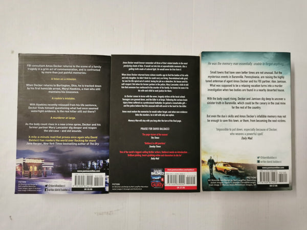 David Baldacci 3 Books Collection Set Inc. Memory Man, The Fallen & Redemption