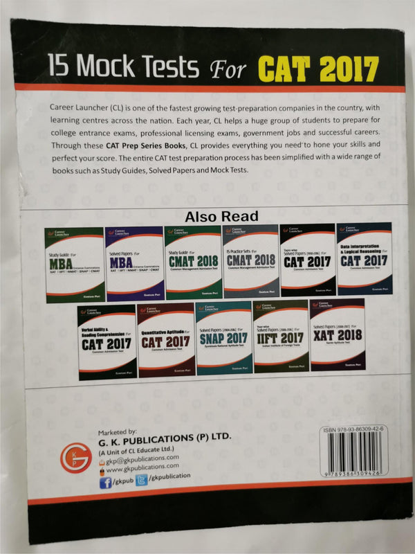 Cat 2017 -15 Mock Tests by Gautam Puri
