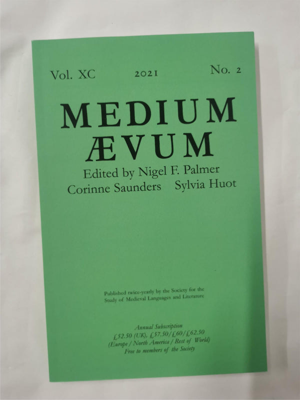 Medium Ævum Vol. 90, No. 2 by Nigel F. Palmer
