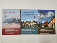 Kent Ramblers 3 Book Set by Robert Peel Kent Coast Path, Three River Valley Walk