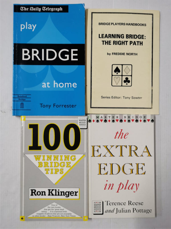 4 Bridge Books - Learning Bridge, Play Bridge at Home, 100 Winning Bridge Tips