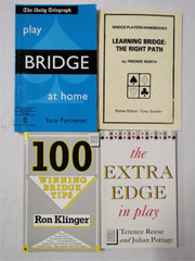 4 Bridge Books - Learning Bridge, Play Bridge at Home, 100 Winning Bridge Tips