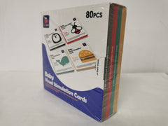 Baby Flash Cards Visual Stimulation Cards 4 in 1 80pcs *New Sealed* 0-36 Months