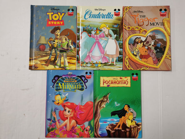 Disney Club Classics for Children x 5. Pocahontas, Cinderella, Tiger, Toy Story