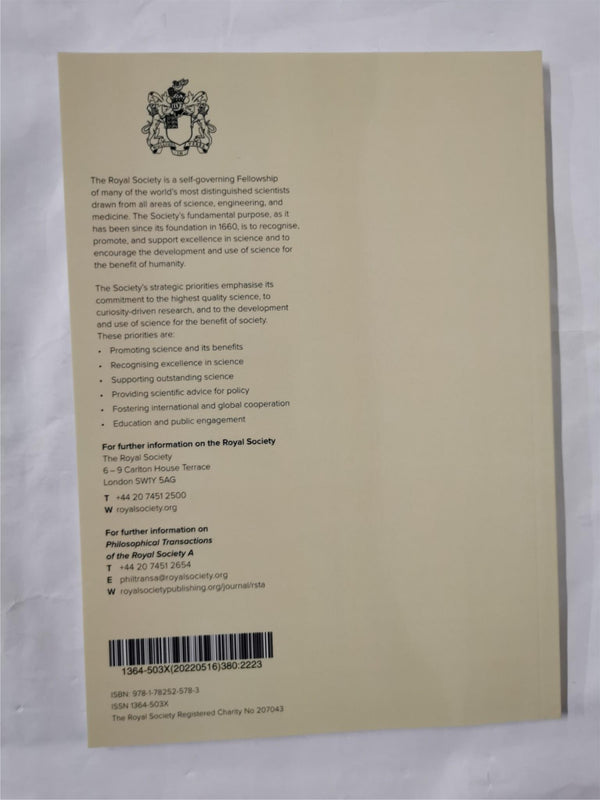 Philosophical Transactions - ISSN 1364-503x Volume 380 Issue 2223 | May 2022