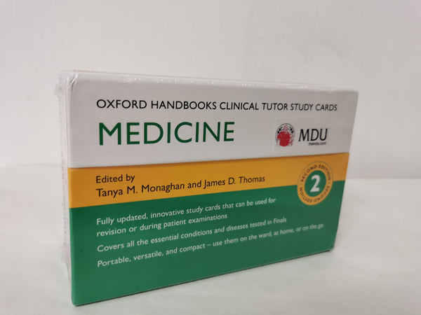 OXFORD HANDBOOK CLINICAL TUTOR STUDY CARDS by Tanya M. Monaghan *New Sealed*