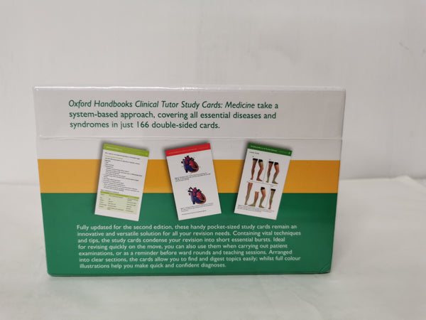 OXFORD HANDBOOK CLINICAL TUTOR STUDY CARDS by Tanya M. Monaghan *New Sealed*