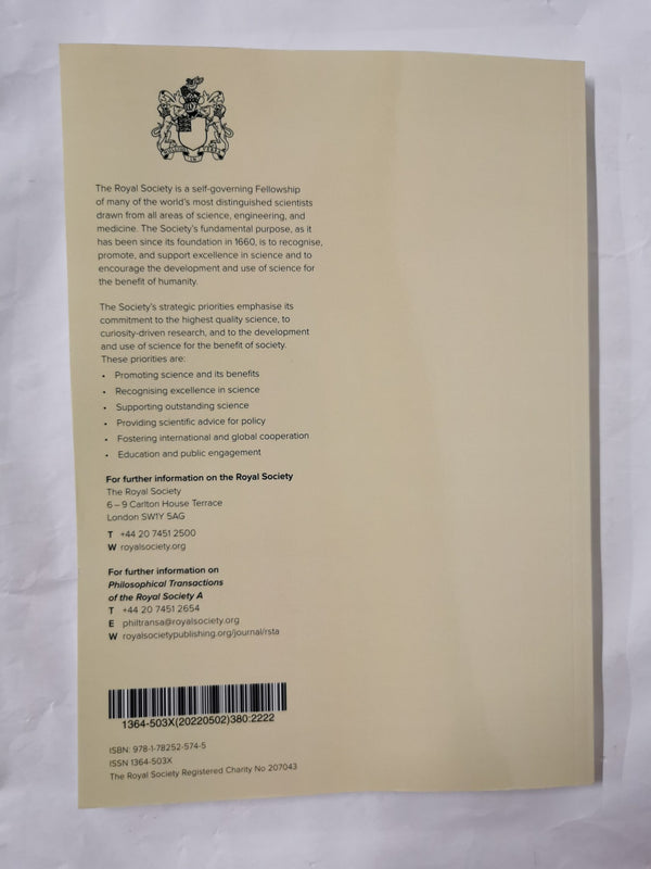 Philosophical Transactions - ISSN 1364-503x Volume 380 Issue 2222 | 2 May 2022