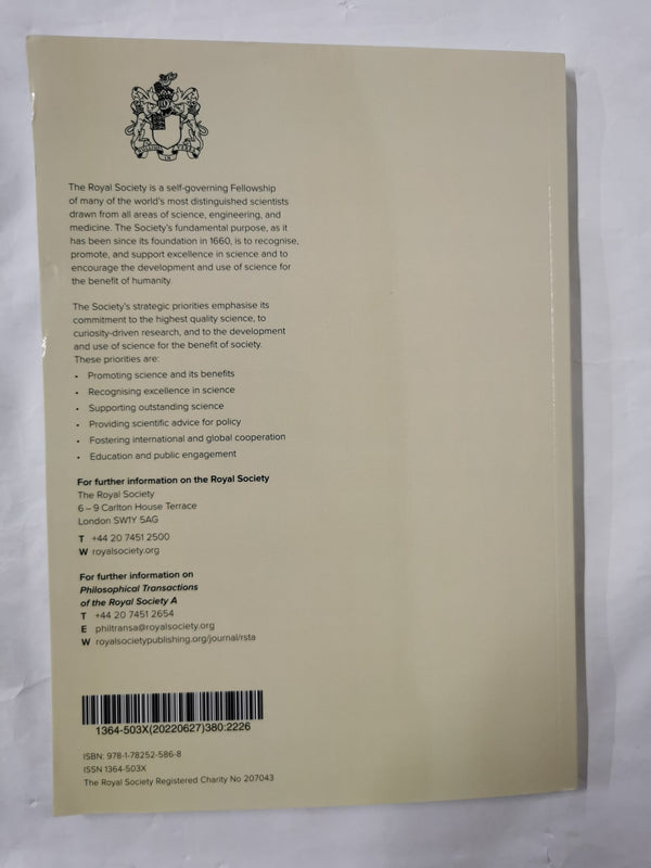 Philosophical Transactions - ISSN 1364-503x Volume 380 Issue 2226 | 27 June 2022