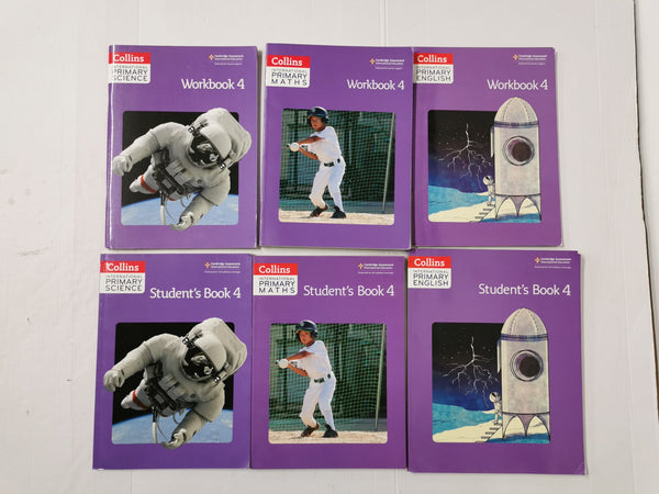 Collins Cambridge International Primary English, Maths & Science Level 4 Books