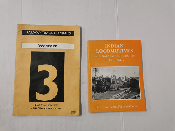 Bundle of 2 Vintage Train books - Indian Locomotives & Railway Track Diagrams