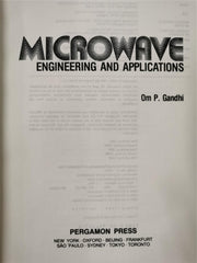 Microwave Engineering And Applications OM P. Gandhi