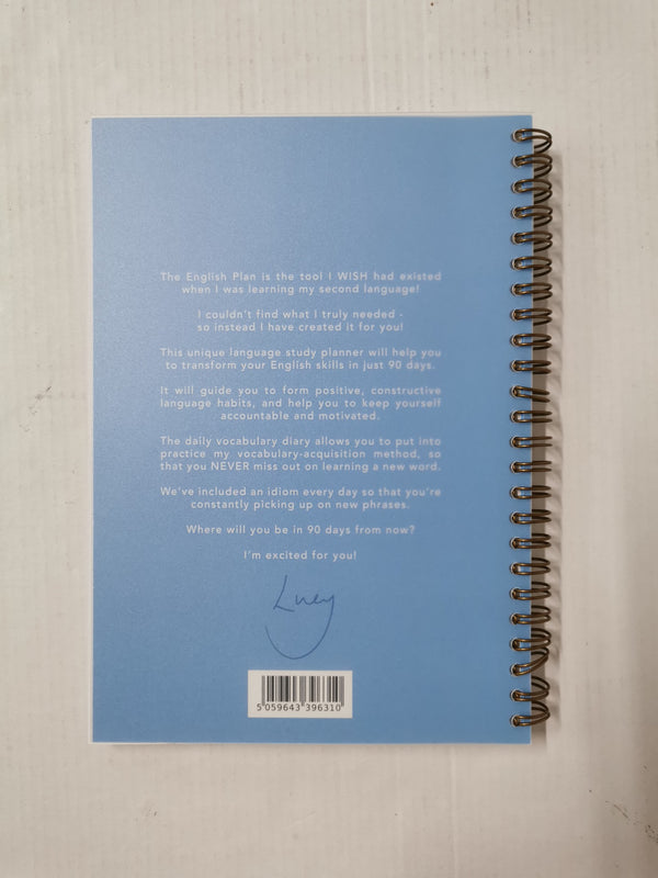 The English Plan, 90 day Study Planner by English with Lucy (Blue Edition)