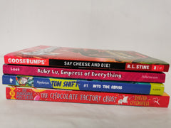 *BUNDLE* OF 4 BOOKS, Children 6+ Inc. Goosebumps, Ruby Lu, & Tom Swift