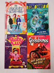 *BUNDLE* OF 4 BOOKS, Children 6+ Inc. Goosebumps, Ruby Lu, & Tom Swift