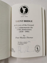 Trent Bridge 150th Anniversary Commemorative Book - Signed, Numbered Edition