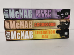 3 x Nick Stone Thrillers by Andy McNab - Liberation Day, Deep Black & Aggressor
