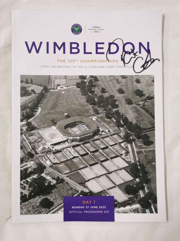 Wimbledon Day 1 2022 Program Signed by Pat Cash