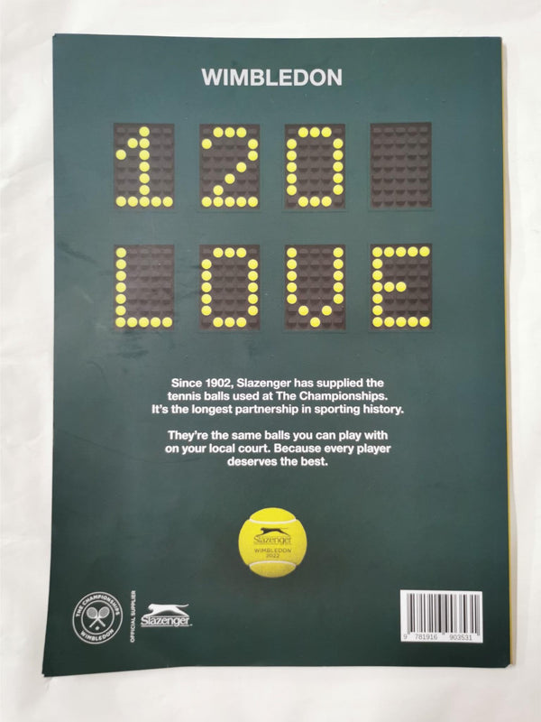 Wimbledon Day 1 2022 Program Signed by Pat Cash