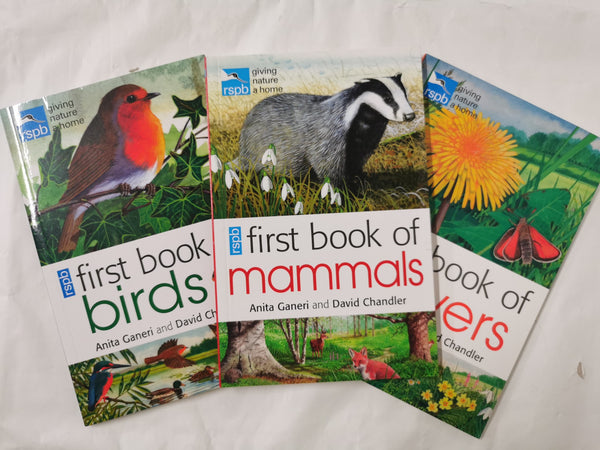 RSPB First Book Of Birds, Flowers & Mammals 3 Book Set by Anita Ganeri
