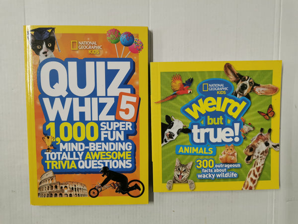 National Geographic Kids Bundle: Weird But True Animals & Quiz Whiz 5