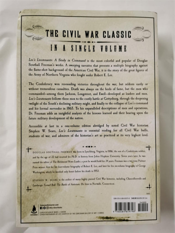 Lee's Lieutenants: A Study in Command by Stephen W. Sears