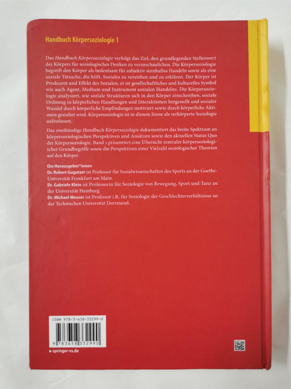 Handbuch Körpersoziologie 1: Grundbegriffe und theoretische Perspektiven