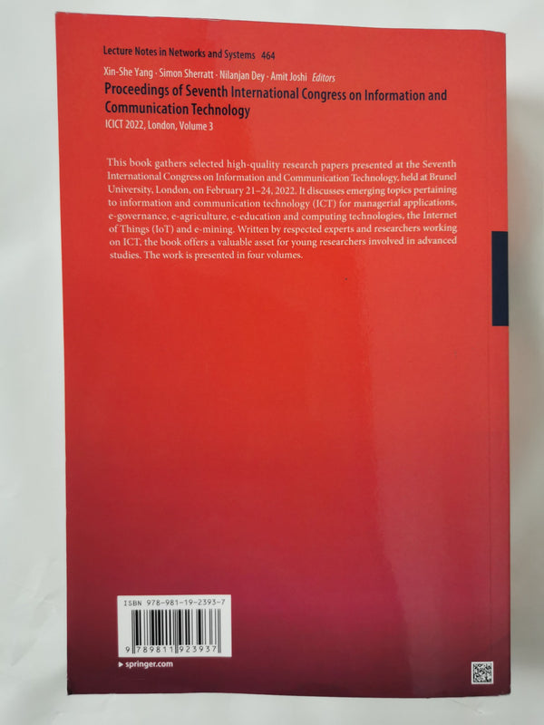Proceedings of Seventh International Congress on ICT, London Vol 3 By N Dey