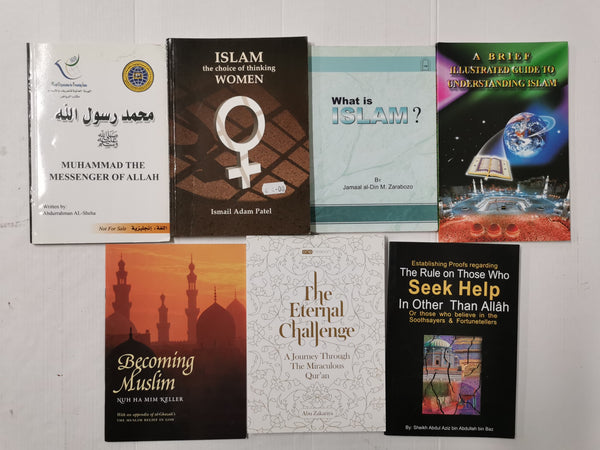 Bundle of 7 Mixed books on Islam Including Becoming Muslim by Nuh Ha Mim Keller