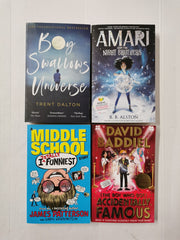 Mixed Box of 4 Kid's Books Age 9-12 Includes David Baddiel & James Patterson
