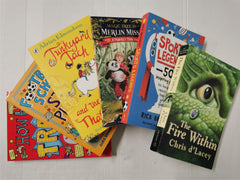 5 Kid's Books Age 7-11 Includes Football School, How to Train Your Parents..