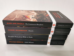 4 PENGUIN CLASSICS Books - The Communist Manifesto, Pamela, Caleb Williams...