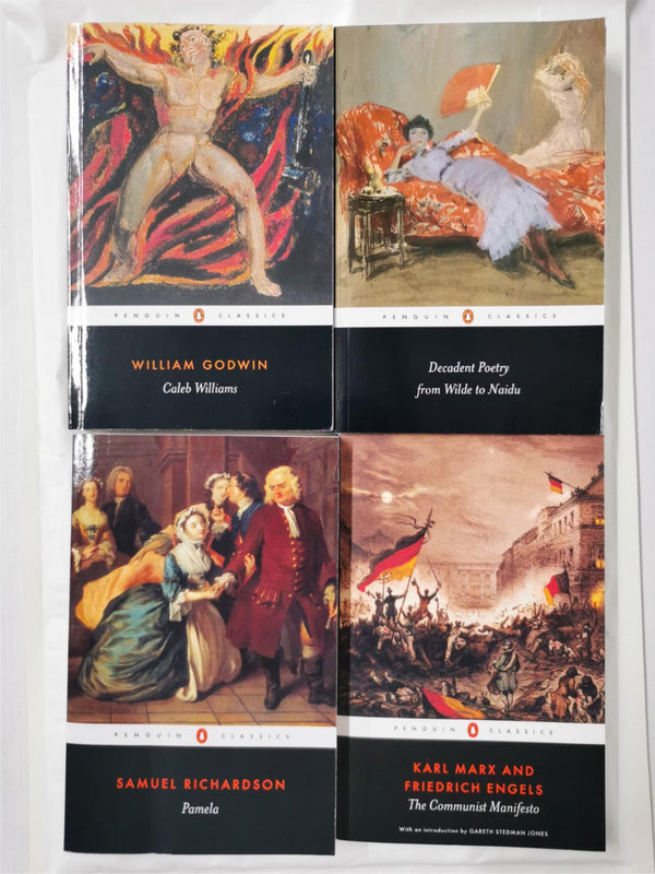 4 PENGUIN CLASSICS Books - The Communist Manifesto, Pamela, Caleb Williams...