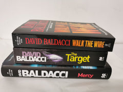 David Baldacci 3 Book Set - Mercy,  The Target & Walk the Wire