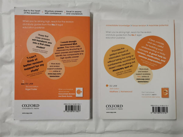 Concentrate Questions and Answers EU Law 2nd Ed & Concentrate Eu Law 6th Ed.