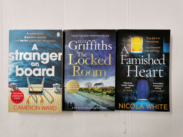 Bundle 3 Thrillers! A Famished Heart, The Locked Room, A Stranger On Board