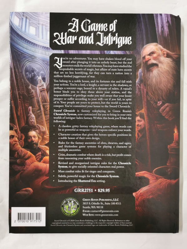 Sword Chronicle - Feudal Fantasy Roleplaying From Green Ronin Publishing B&W