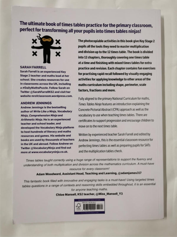 Times Tables Ninja by Sarah Farrell (Paperback)