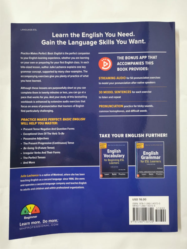 Practice Makes Perfect: Basic English, Premium Third Edition by Julie Lachance