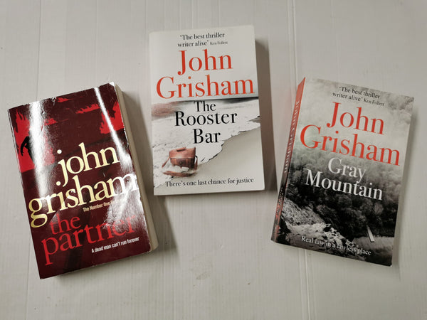 3 x John Grisham Bestsellers! The Rooster Bar, Gray Mountain & The Partner