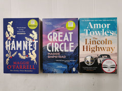 Bundle of 3 Contemporary Literary Fiction Bestsellers, Inc Hamnet & Great Circle