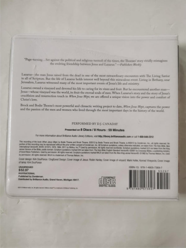 When Jesus Wept by Bodie Thoene, Brock Thoene (CD-Audio, 2013)