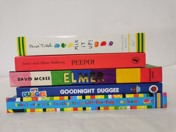 5 Board Books For Babies - Includes Mix it Up, Peepo, Goodnight Duggee & Elmer