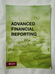 FAE Core ADVANCED  financial reporting toolkit 2022-2023