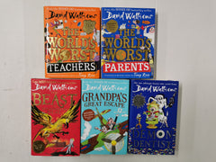 Bundle of 5 David Walliams Books, Includes Demon Dentist & The World's Worst...