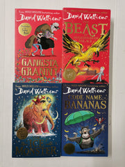 4 David Walliams Books Inc: The Ice Monster, Code Name Bananas, Gangsta Granny