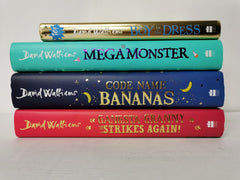 4 David Walliams Books Inc: Megamonster, Code Name Bananas, The Boy in the Dress