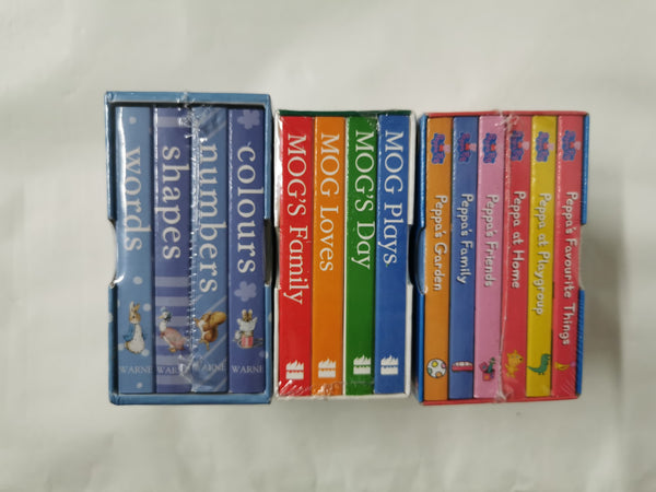 3 Little Library Box Sets: Peppa, Mog & Peter Rabbit
