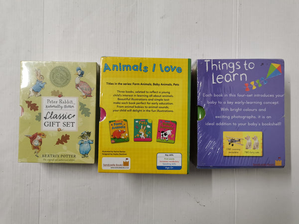 3 Kids Box Sets: Peter Rabbit, Animals I Love & Things to Learn (11 Books)